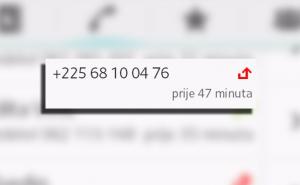 Ne javljajte se na broj +225 68 10 04 76